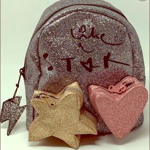 Zara Girls “like a star” small glitter backpack
